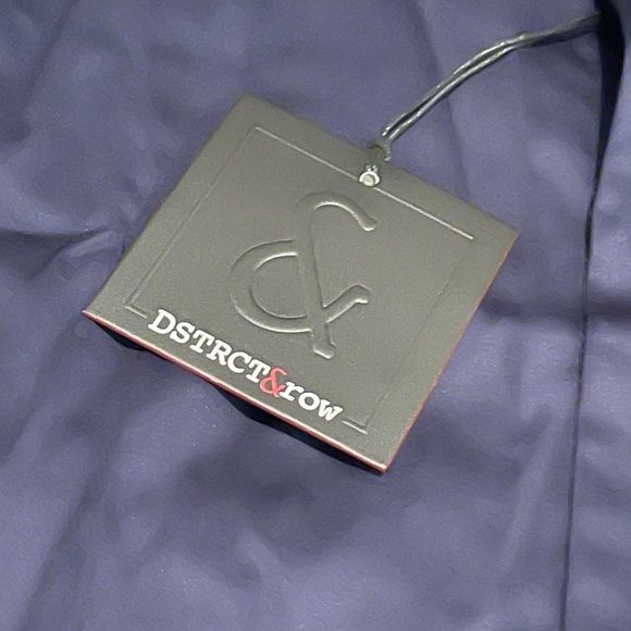 DSTRCT & row NWT slim fit navy long sleeve button up shirt - Picture 5 of 9